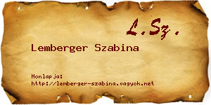 Lemberger Szabina névjegykártya
